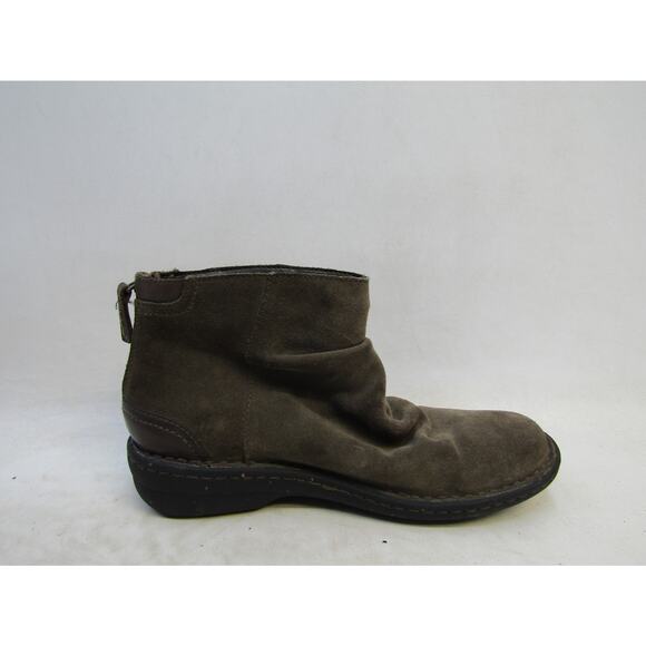 Clarks Womens Sz 7 M Brown Suede Zip Ankle Fashion Boots Bootie - Picture 4 of 11